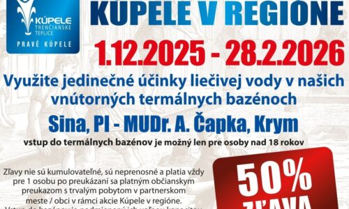 Do kúpeľných bazénov za polovičnú cenu až do konca februára