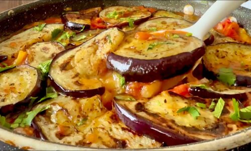 Wenn Sie 1 Aubergine haben, bereiten Sie dieses Gericht zu. Gemüse schmeckt besser als Fleisch.