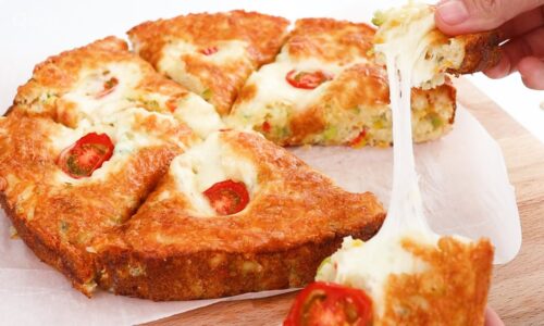 No knead !! This is the Easiest and Healthiest bread I‘ve ever eaten!! Vegetables cheese bread