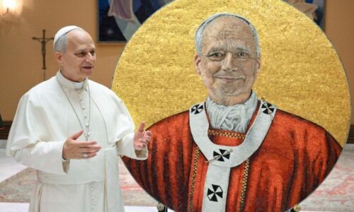 Pápežovi predstavili mozaiku s jeho portrétom pre Baziliku sv. Pavla
