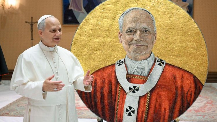 Pápežovi predstavili mozaiku s jeho portrétom pre Baziliku sv. Pavla