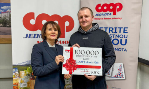 COOP Jednota Nové Zámky prekročila hranicu 100 000 držiteľov vernostnej karty