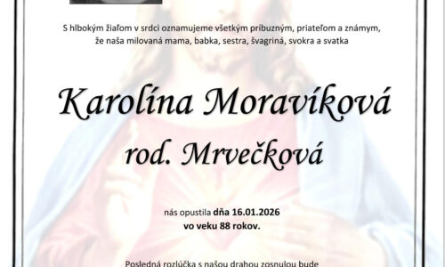 Karolína Moravíková rod. Mrvečková