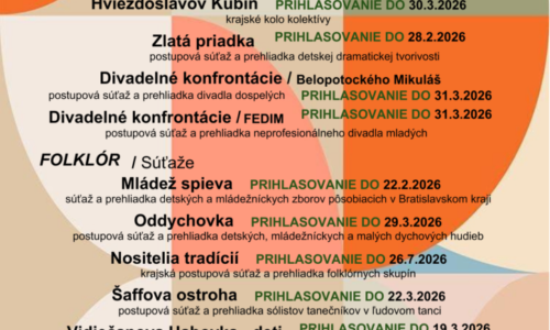 Tvoríte? Prihláste sa. Priestor pre tvorbu neprofesionálnych umelcov v Bratislavskom kraji