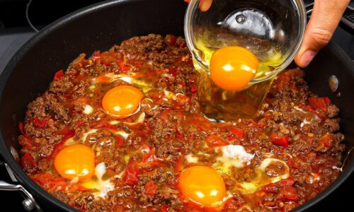 Ich mache dieses Rezept mit Hackfleisch und Eiern ständig! So einfach und lecker 😋🔥