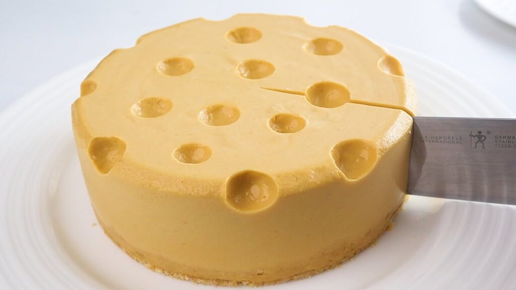 【no-bake】how to make mango cake like cheese ! surprise when you cut it！melts in your mouth