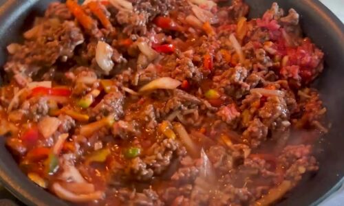 Lecker und einfach.  Schnelles Auberginenrezept.