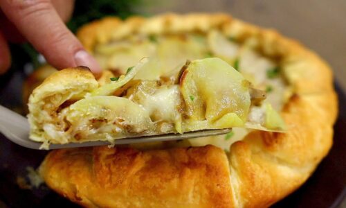 Meine Großmutter hat mir dieses Rezept beigebracht! Köstlicher Kartoffelkuchen mit Pilzen!