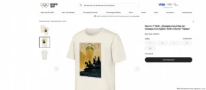 Mov predáva tričká so symbolmi olympijských hier z roku 1936