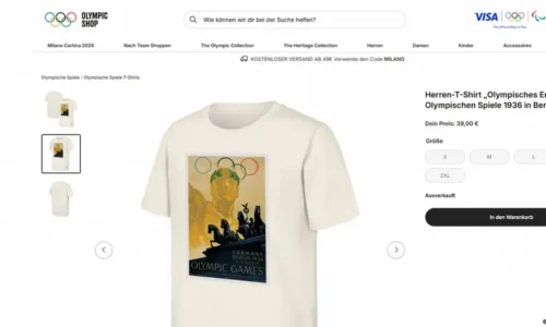 MOV predáva tričká so symbolmi Olympijských hier z roku 1936