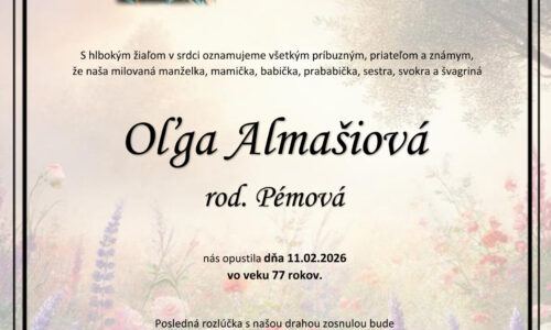 Oľga Almašiová rod. Pémová