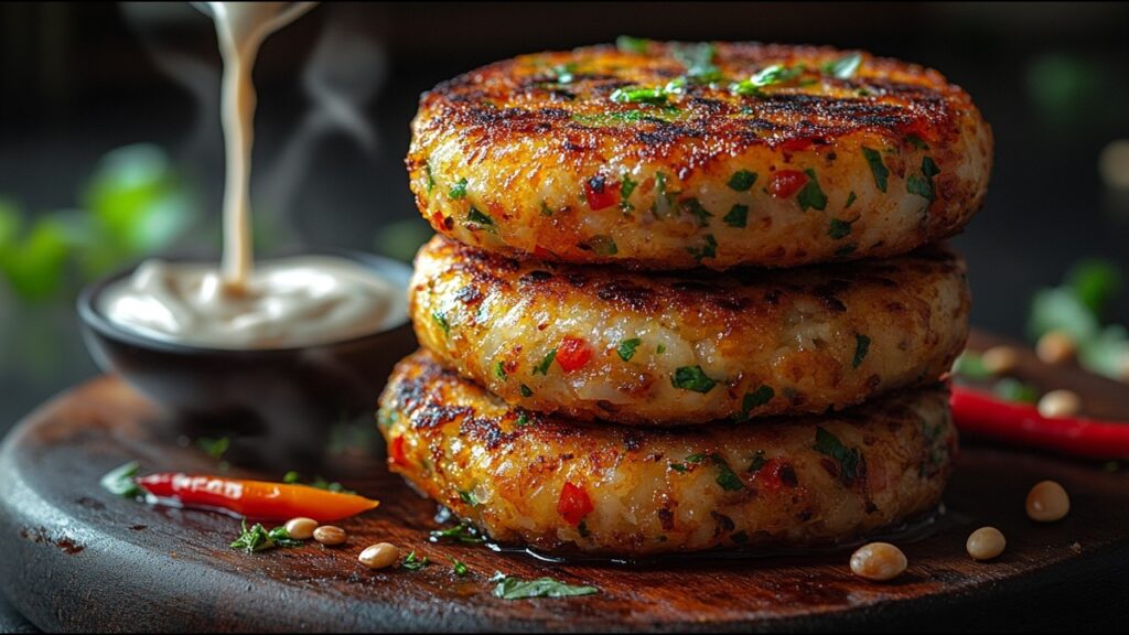 Crispy vegan rice & lentil patties – so juicy and easy to make!