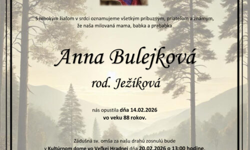 Anna bulejková rod. ježíková