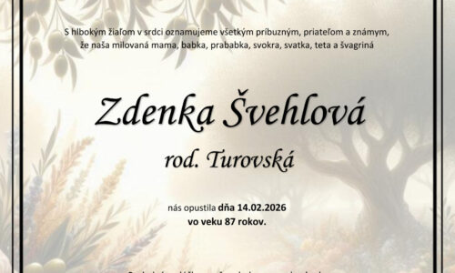 Zdenka Švehlová rod. Turovská