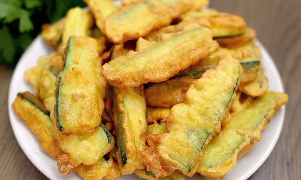 Einfach, schnell und lecker! Rezept für frittierte Zucchini!
