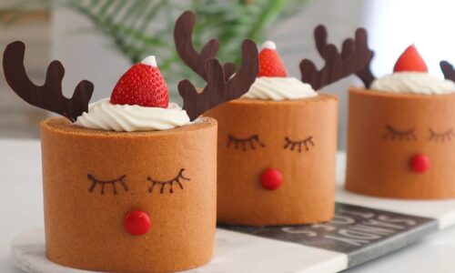 圣诞巧克力蛋糕卷 | 怎么做不掉皮不开裂  | Christmas Reindeer Chocolate Cake Roll