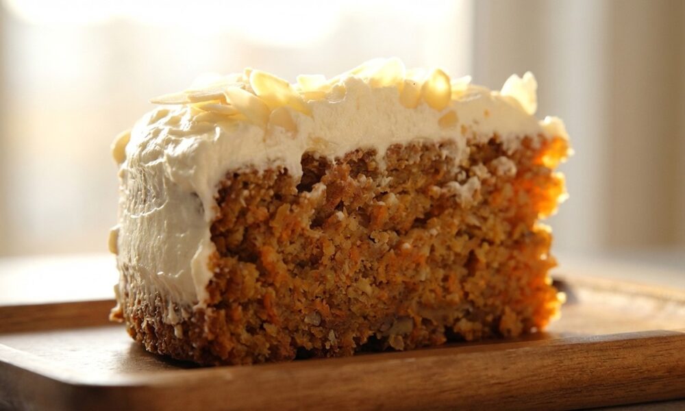 Carrot, oats, and apple! No sugar! No white flour! My favorite oatmeal cake.