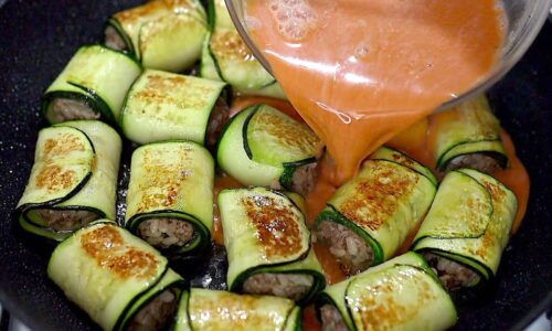 Es ist so einfach und lecker, dass Sie es jeden Tag zubereiten können! Zucchini mit Hackfleisch.