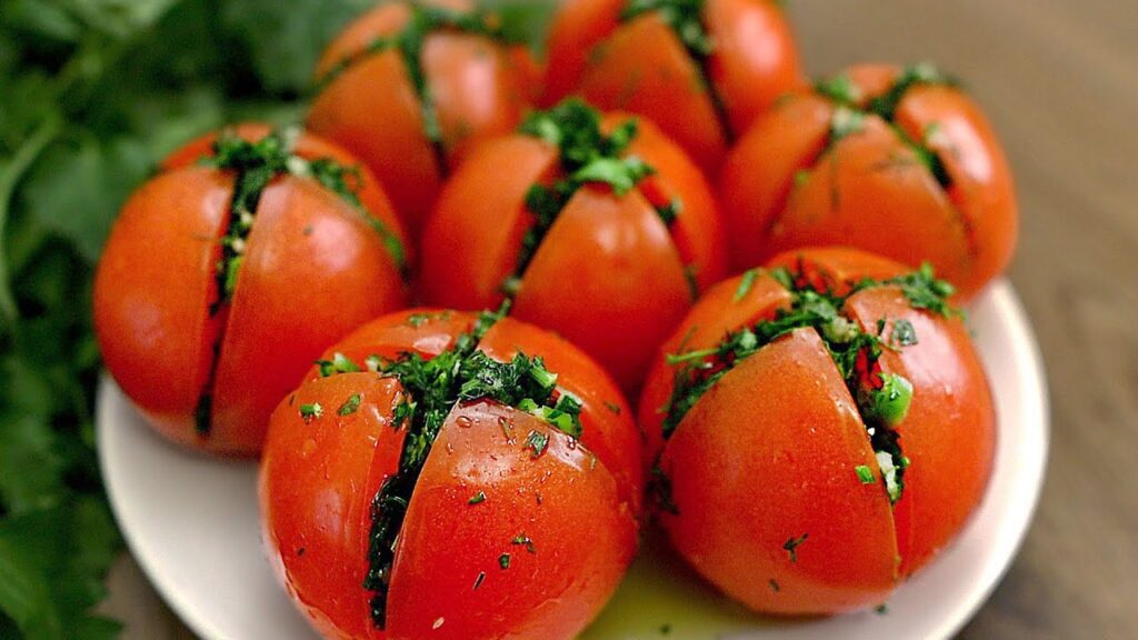 Ein einfaches und leckeres tomatenrezept! sommersnack.