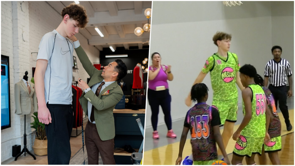 Pätnásťročný basketbalista púta pozornosť svojou neuveriteľnou výškou: všetci na mňa zazerajú