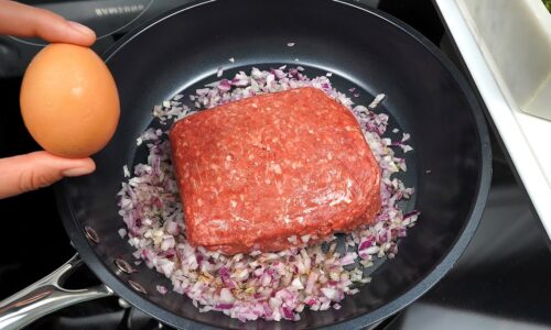 Wenn Sie Eier und Hackfleisch haben, machen Sie dieses einfache, schnelle und köstliche Rezept! ASMR
