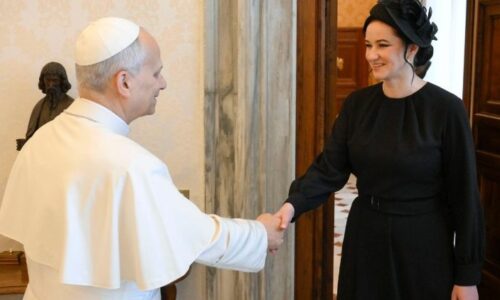 Pápež Lev XIV. prijal na audiencii premiérku Litvy