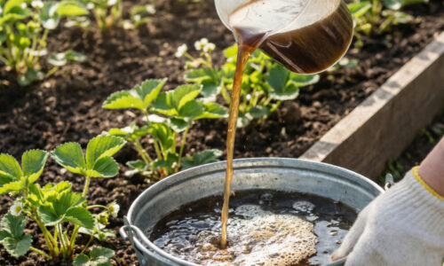 Pripravujem sa na prvé hnojenie jahôd v apríli, ktoré rozhoduje o všetkom. Tento výluh stojí pár centov, no pre jahody je to tekuté zlato!