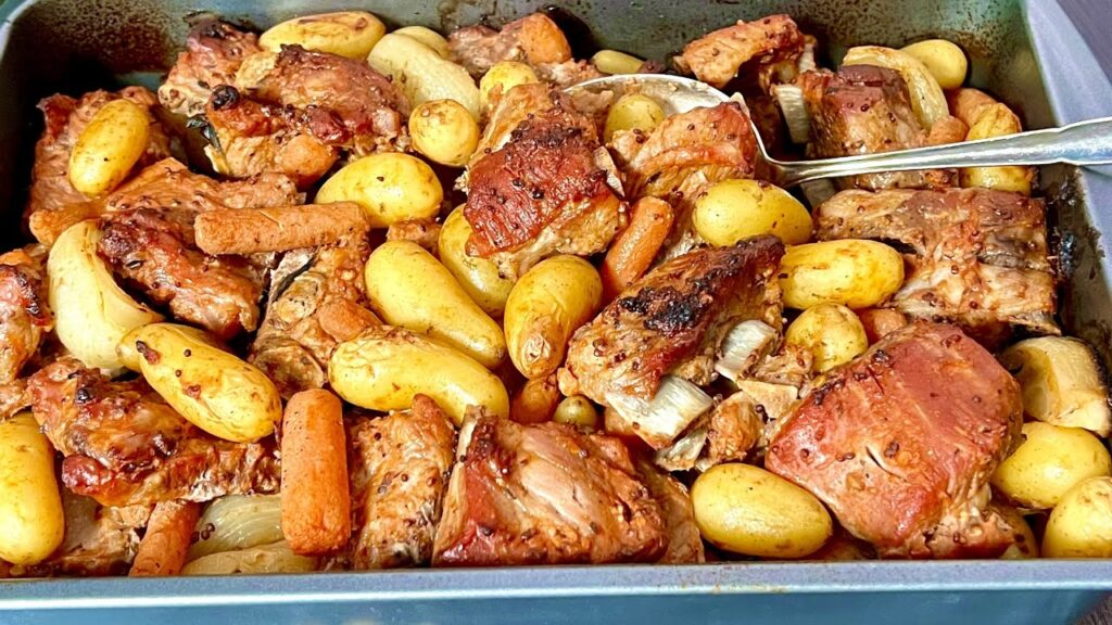 Einfach deutsches rezept. ich schiebe es in den ofen und ein leckeres abendessen ist fertig.