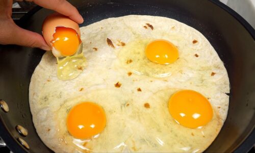 New way to make breakfast in 5 minutes❗️ Eggs and tortilla have never been so delicious!